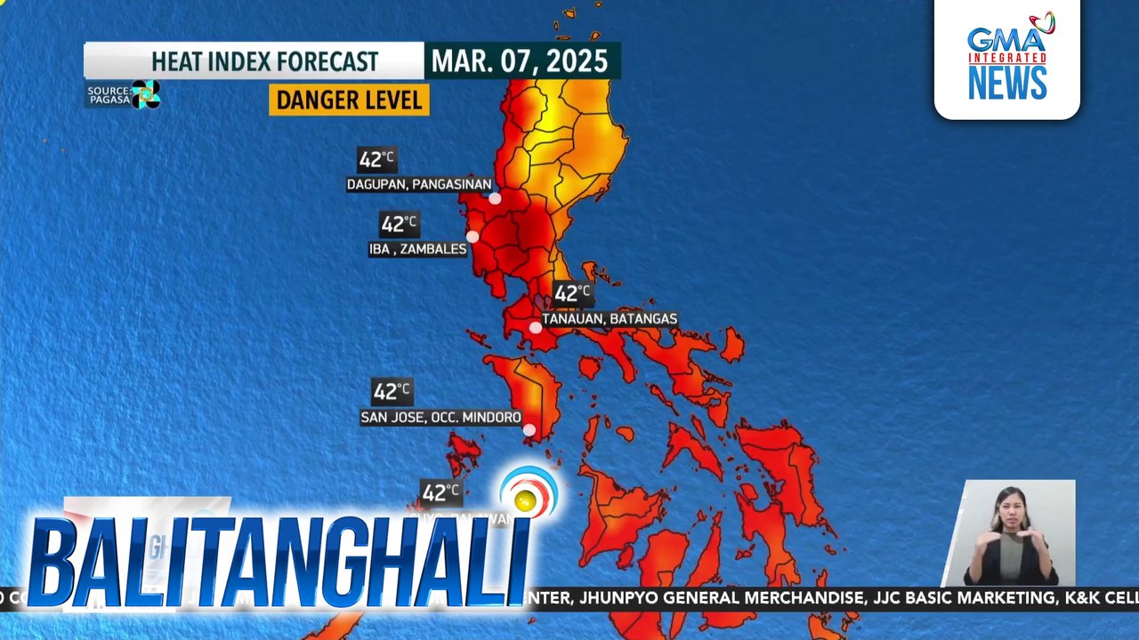 PAGASA - 5 lugar sa bansa, posibleng makaranas ng danger level na heat index ngayong Biyernes | Balitanghali
