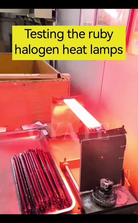600mm 220v 1500w Ruby Halogen Heating Lamp Industrial Infrared Heat Lamp for Screen Printing Dryers