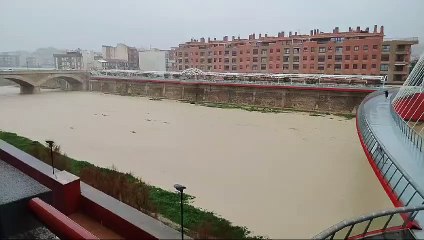 La Rambla de Nogalte, este jueves, a su pasó por el Valle del Guadalentín.