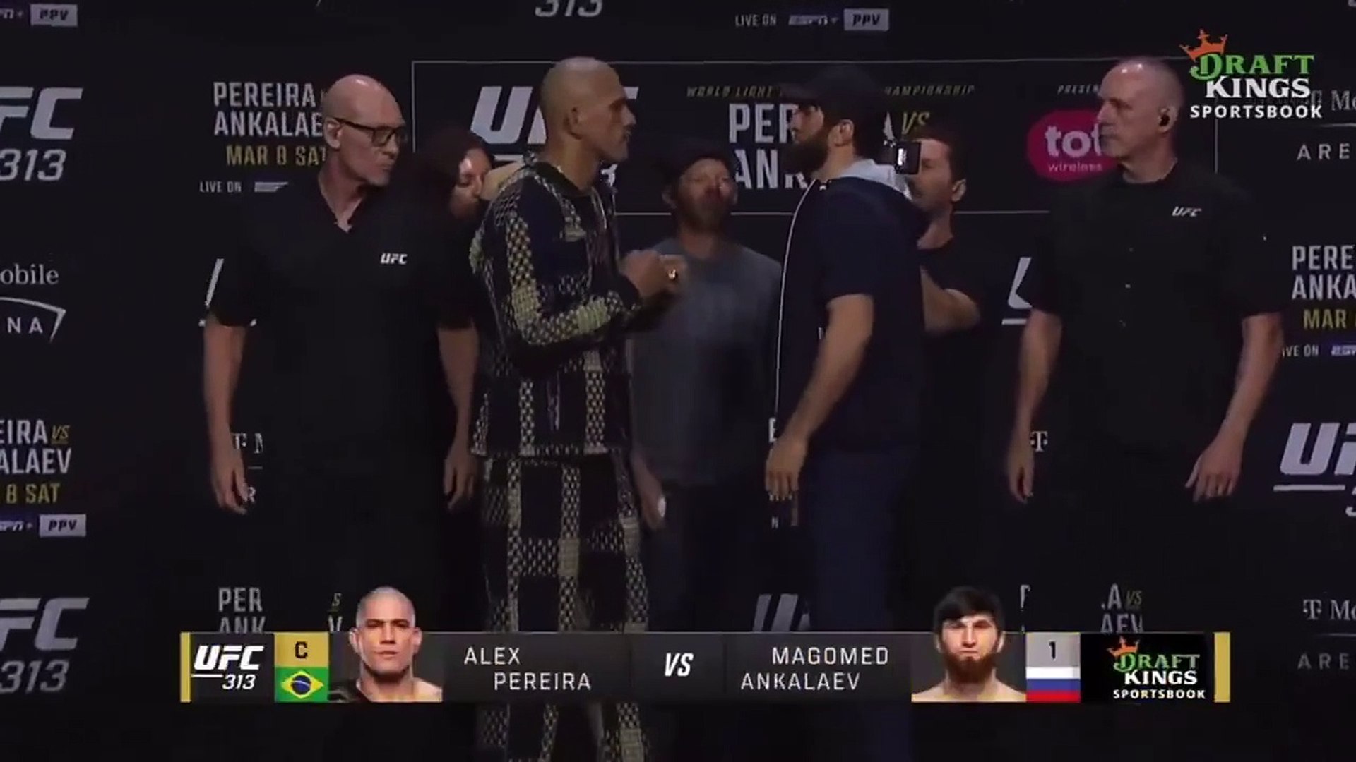 El tenso cara a cara entre Ankalaev y Pereira en UFC 313 - MarcaTV