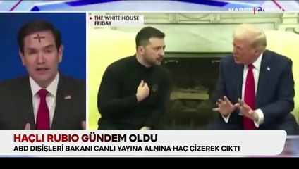 ABD Dışişleri Bakanı alnına haç çizerek canlı yayına çıktı