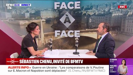 Sébastien Chenu (RN): "La menace imminente, ce n'est pas Poutine demain sur les Champs-Élysées (...) Emmanuel Macron joue sur les peurs"