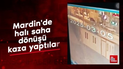 Mardin'de halı saha dönüşü kaza yaptılar
