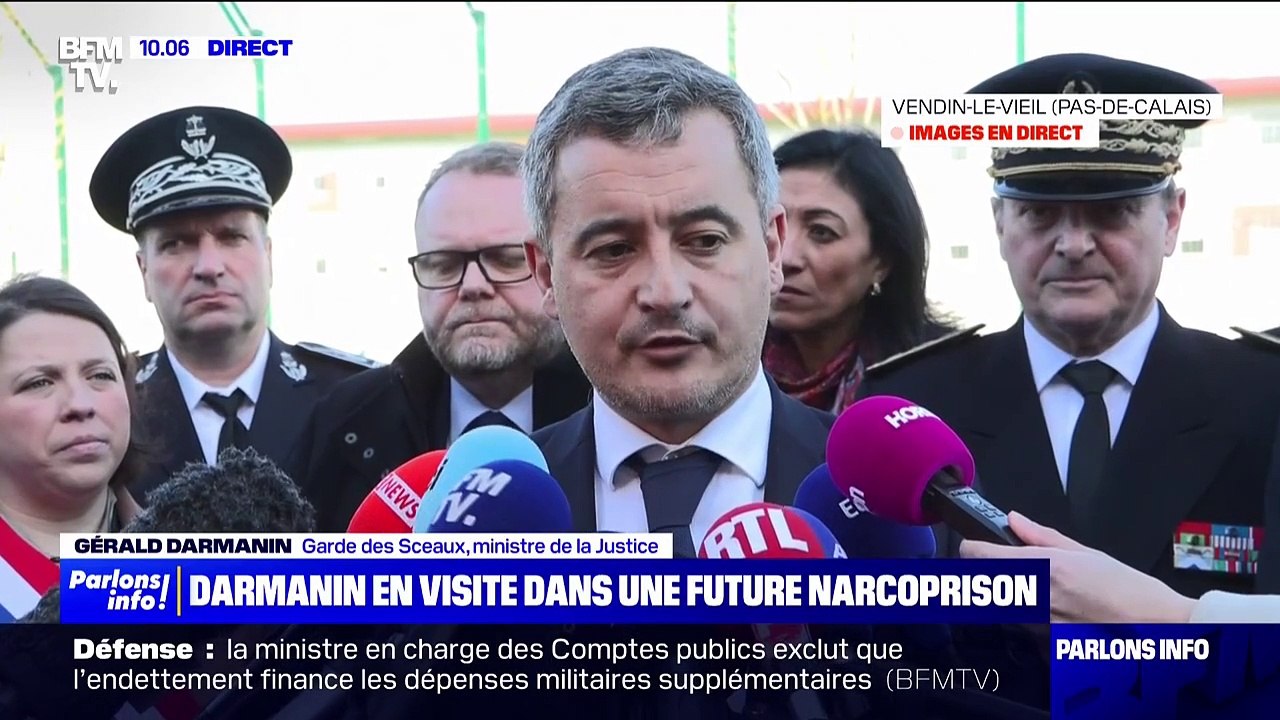 Prison de haute sécurité à Vendin-le-Vieil: Gérald Darmanin remercie les élus du territoire et sa population pour "l'effort supplémentaire qu'ils font pour la sécurité de la République"