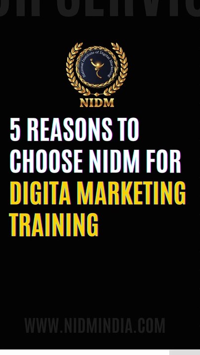 5 Reasons to Choose NIDM India for Digital Marketing Training