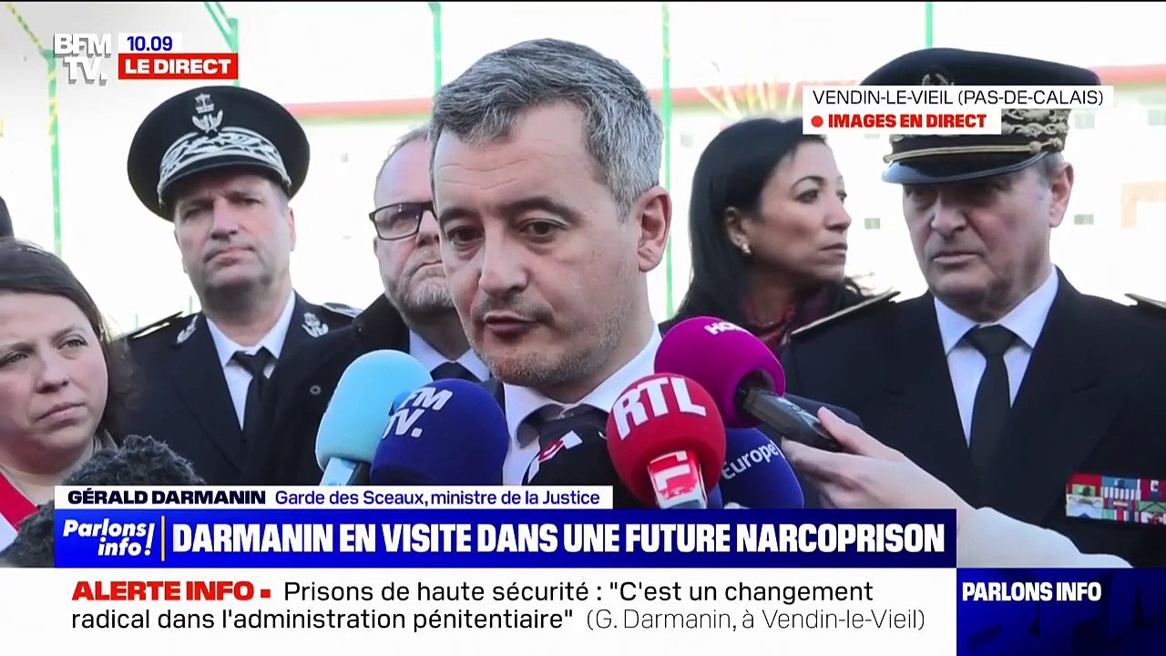 Prisons de haute sécurité: le coût des travaux est estimé "entre 4 et 5 millions d'euros pour la prison de Vendin et sans doute le même montant pour la prison de Condé", explique Gérald Darmanin