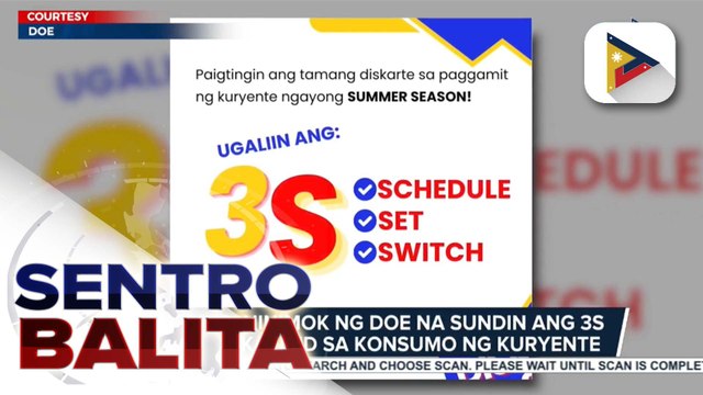 Publiko, hinimok ng DOE na sundin ang '3S' para makatipid sa konsumo ng kuryente