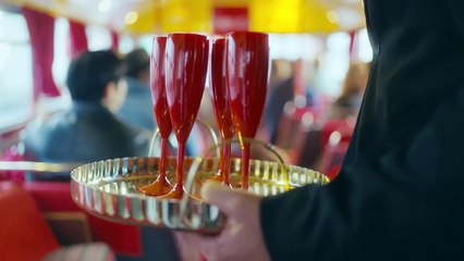 A 'first class lounge' has been installed in a double decker bus