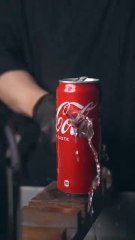 This guy sharpens his knife so it will cut anything!