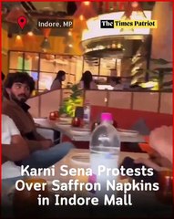 Karni Sena Protests Over Saffron Napkins in Indore Mall