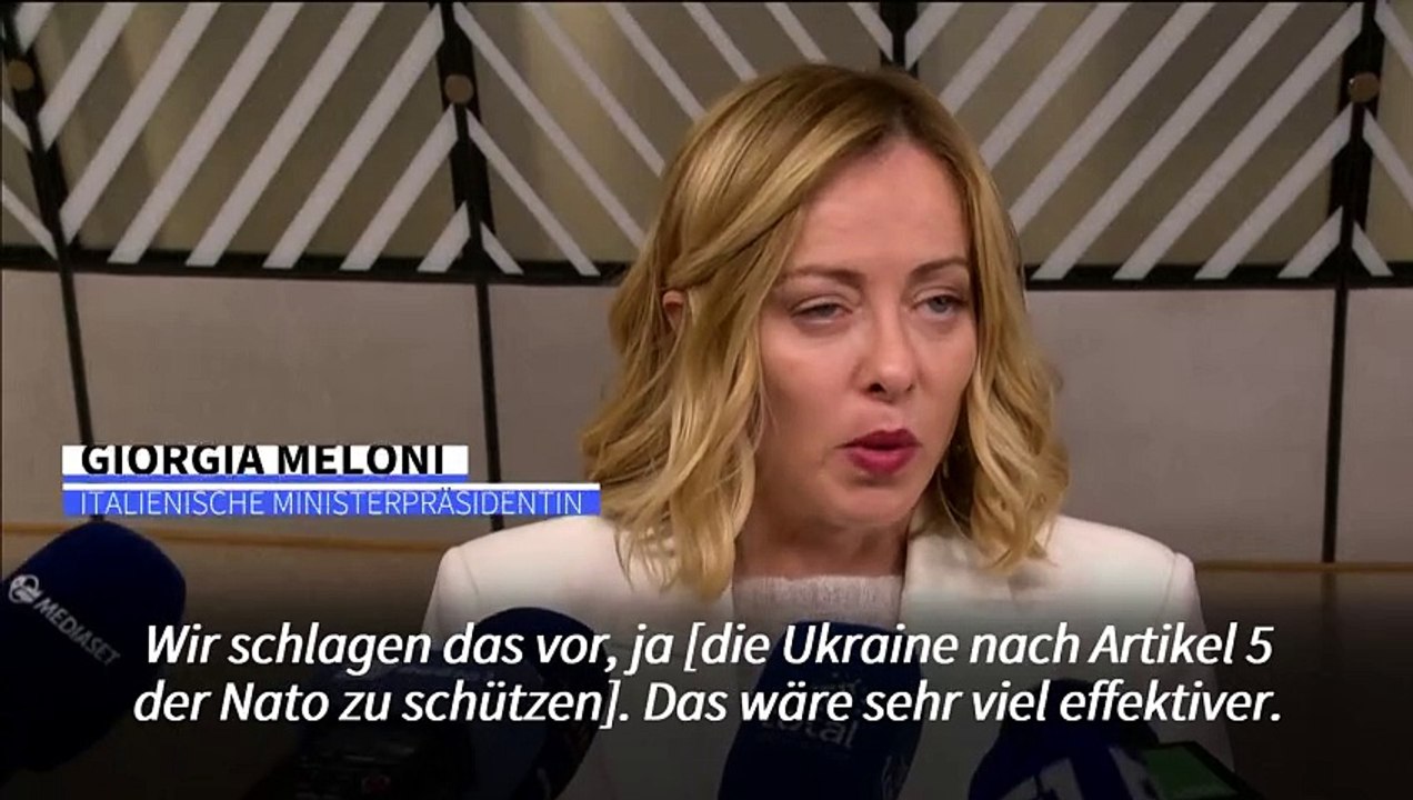 Meloni will Nato-Beistandsgarantie für die Ukraine