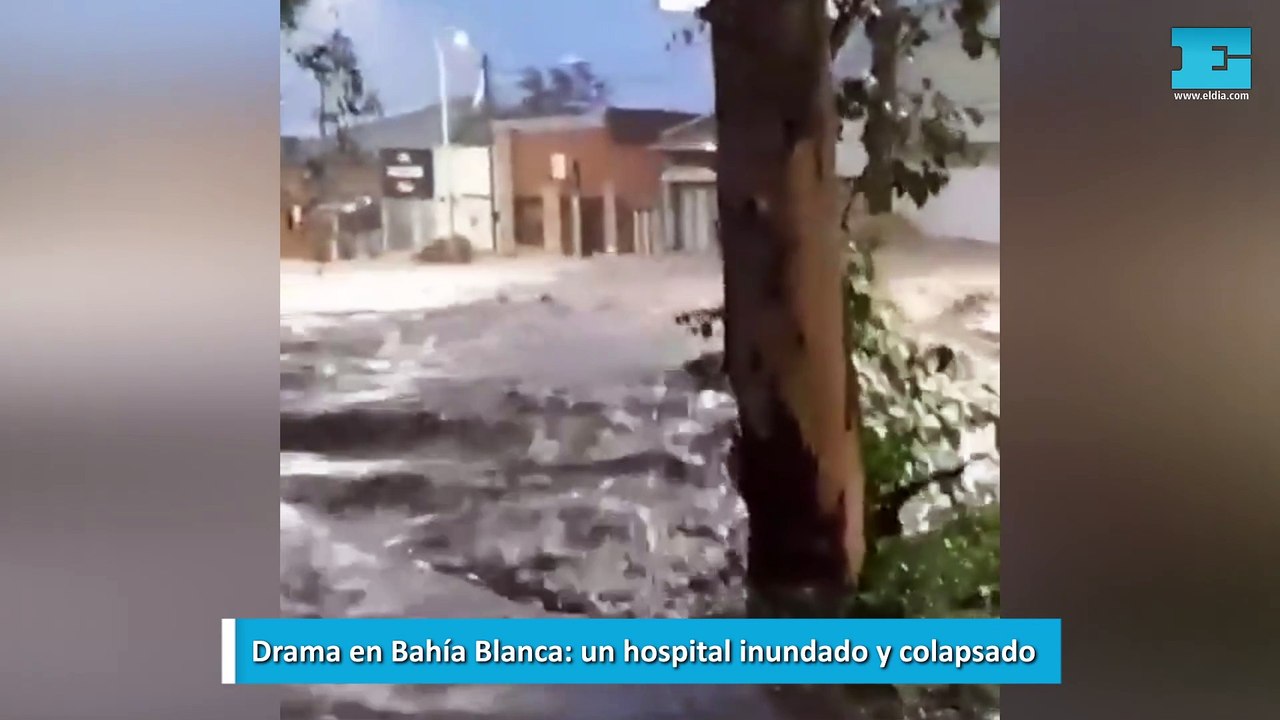 Furioso temporal en Bahía Blanca, con calles inundadas, evacuados y destrozos