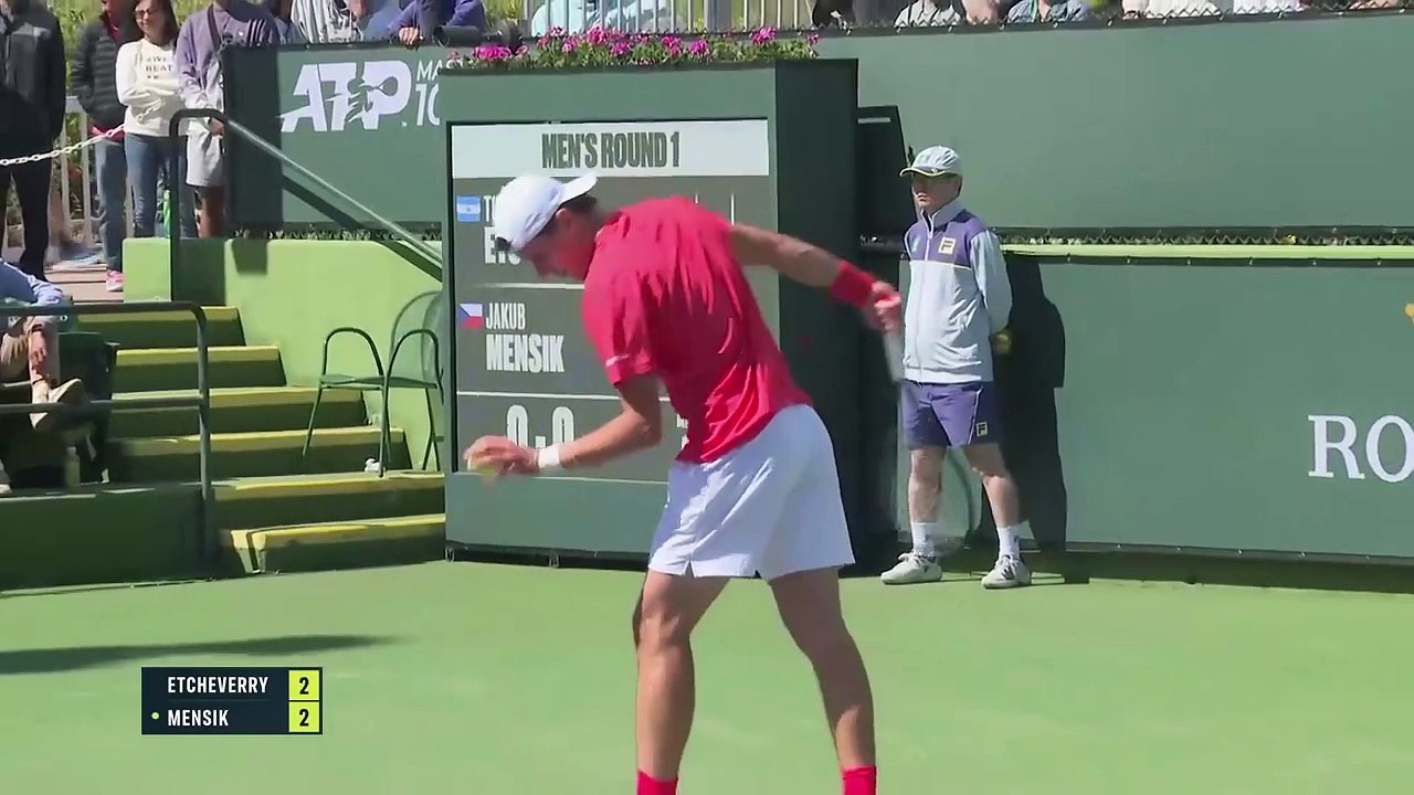 Jakub Mensik vs Tomás Etcheverry 6-4 y 7-6 (6) Indian Wells 2025