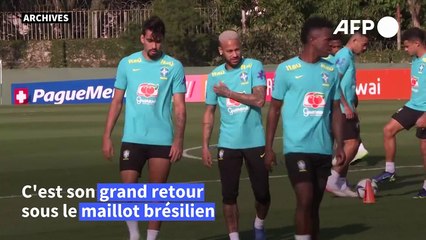 Football: Neymar retrouve la sélection du Brésil