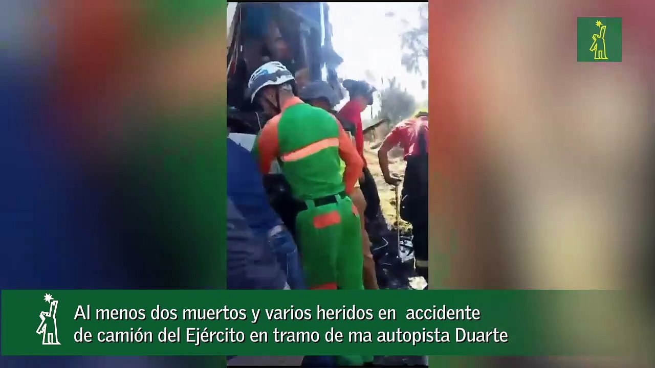 Al menos dos muertos y varios heridos en  accidente de camión del Ejército en tramo de ma autopista Duarte_1