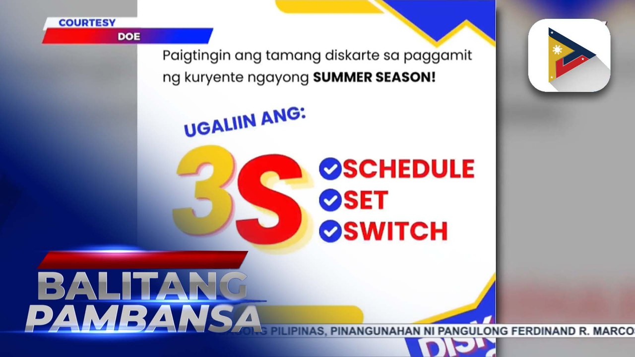 DOE, hinimok ang publiko na maging madiskarte sa paggamit ng kuryente ngayong tag-init