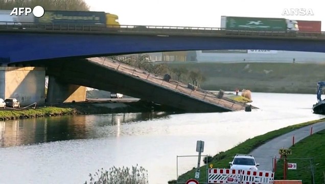 Belgio, crolla un ponte autostradale: almeno un morto