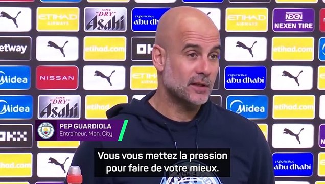 Guardiola : “Dans les grands clubs, la pression est toujours là”
