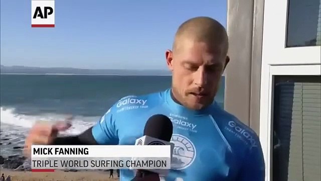 Surfer Fights Off Shark During Competition
