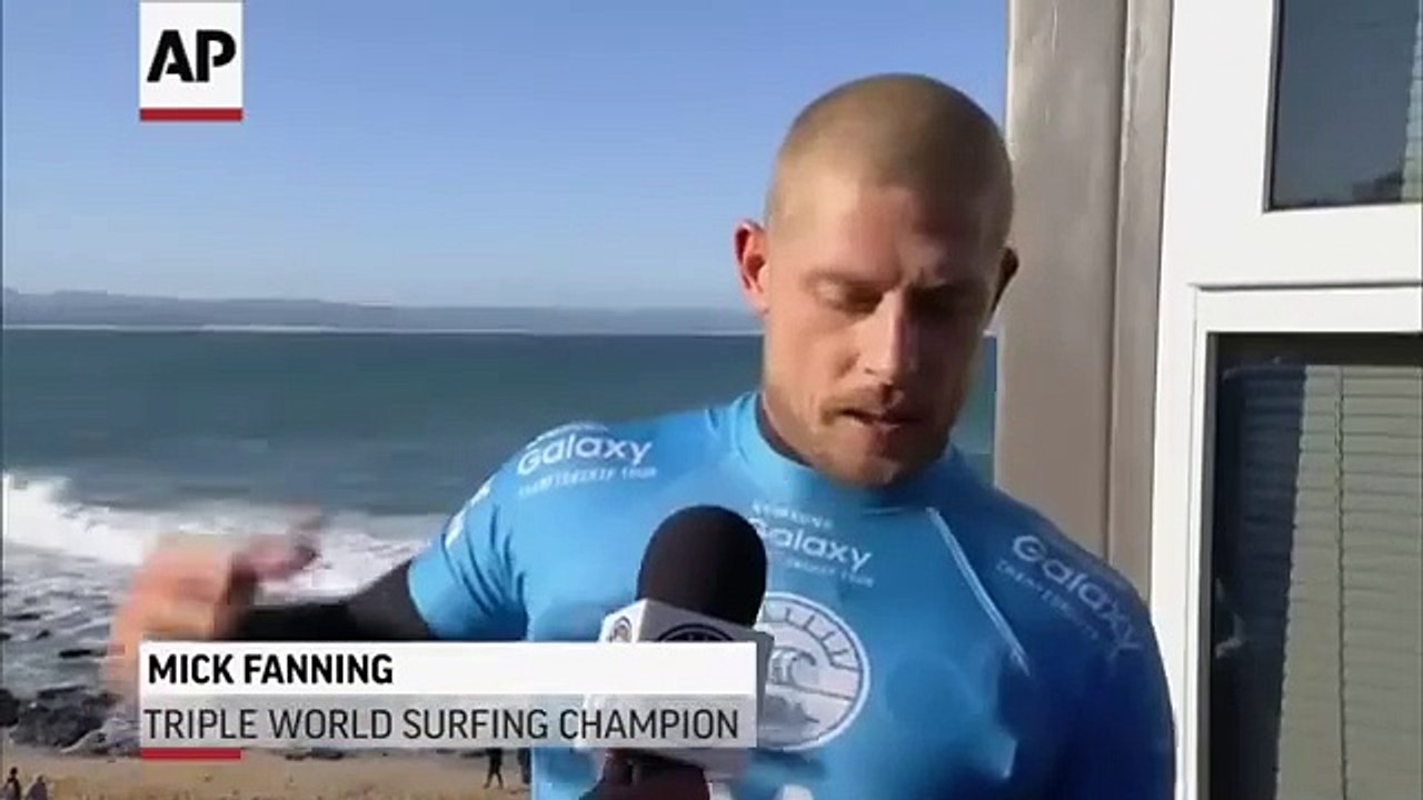 Surfer Fights Off Shark During Competition