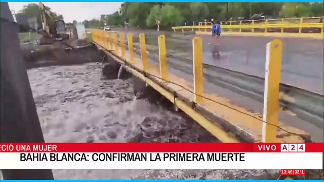 Temporal en Bahía Blanca se cobra su primera víctima fatal