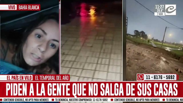 Horror en Bahía Blanca: familias esperan el rescate en los techos de las casas