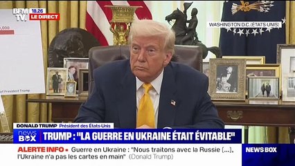 Accord de paix en Ukraine: "Les questions de sécurité viendront plus tard, c'est facile à résoudre", affirme Donald Trump