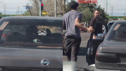 ¡Por un beso! Pareja de enamorados provocó un choque y el video se hizo viral