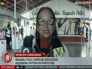 Falcón | Entregan rehabilitado el Complejo Educativo Alejandro Petión en el municipio Carirubana