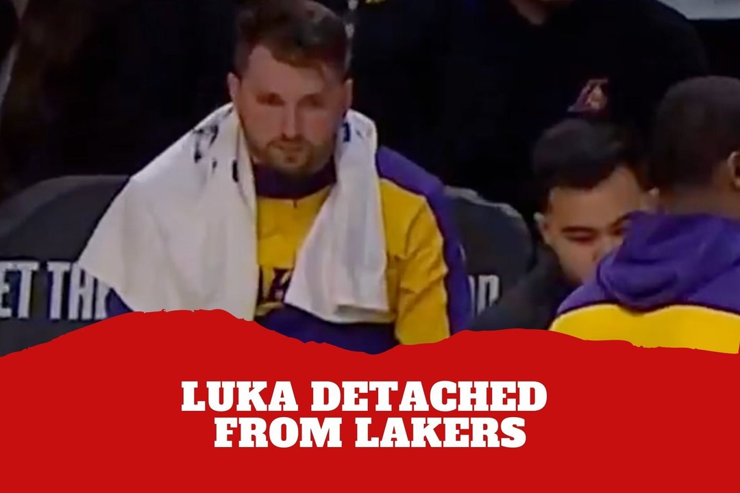 He looks lost! Luka Doncic completely detached from a Los Angeles Lakers huddle worries fans