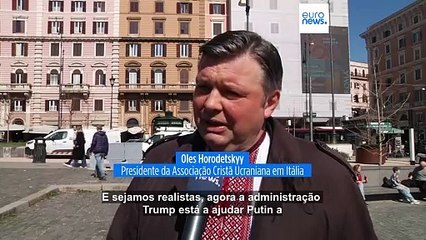 Suspensão do apoio militar à Ucrânia por parte de Trump suscita protestos em Itália