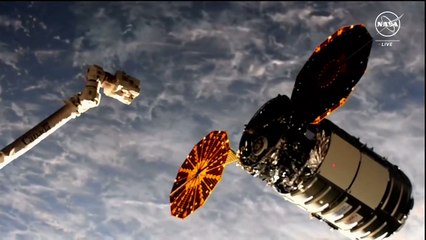 Private Cygnus Cargo Ship Captured By Space Station Robotic Arm