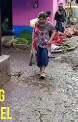 Indian village vegetable market visit