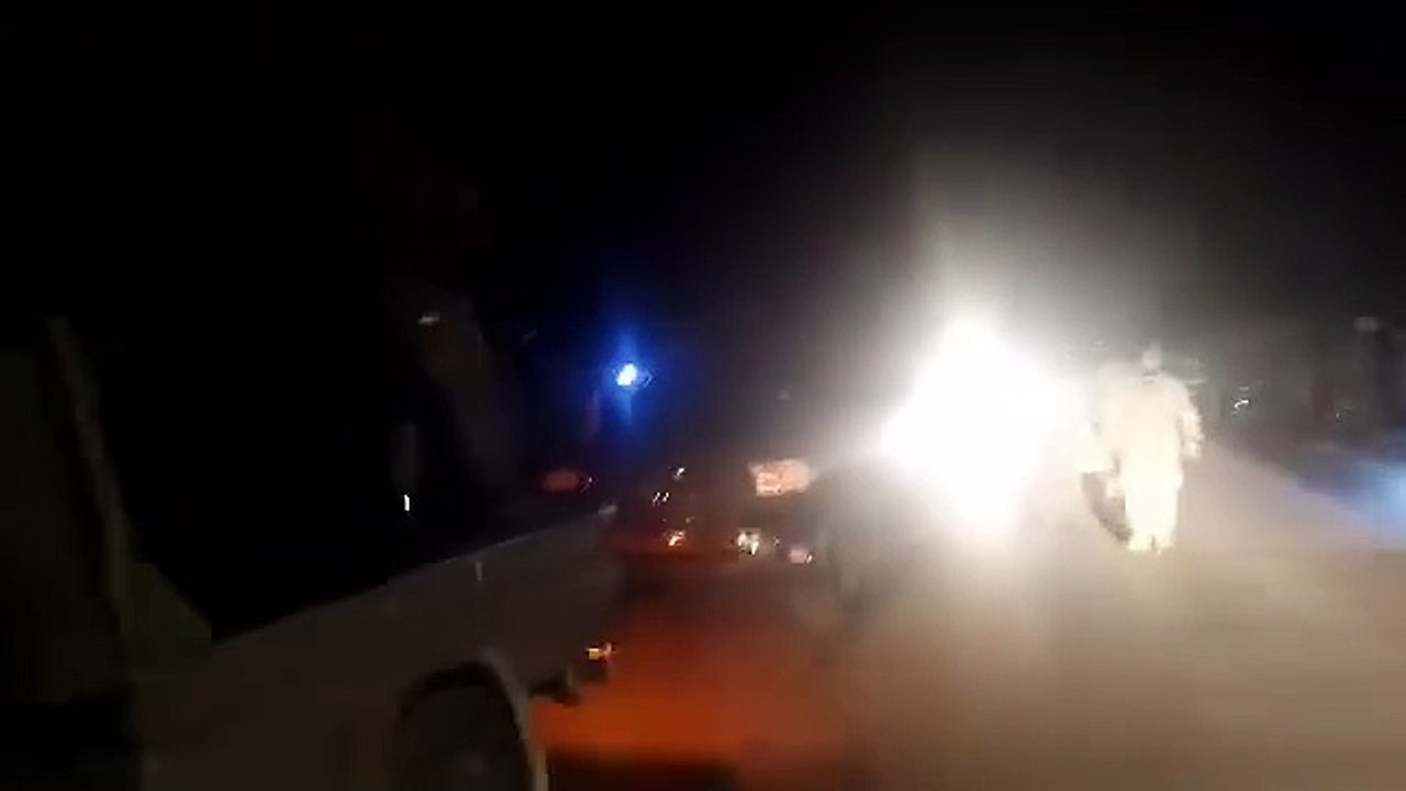 Social media footage shows clashes between HTS security forces and an Alawite military group called Coastal Shield in Latakia, northwestern Syria.