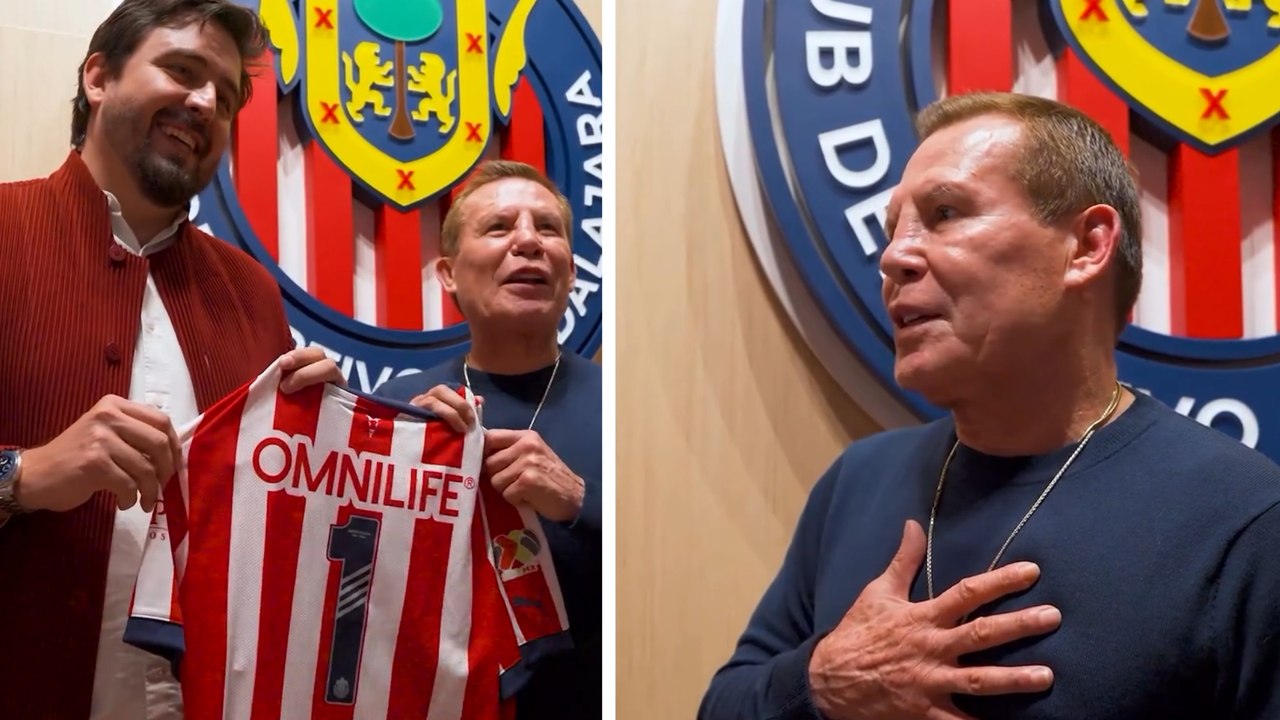 Julio César Chávez presume su amor por Chivas; Amaury Vergara recibe a la leyenda del boxeo