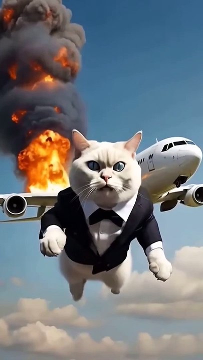 Kitten Rescue!🐱🚨 Daddy Cat Saves Kitten from Shark #cat #catvideos