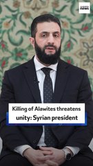 Killing of Alawites threatens unity: Syrian president