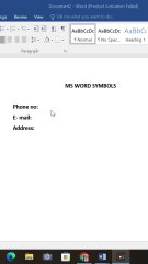 How to Add Symbol in MS - Word