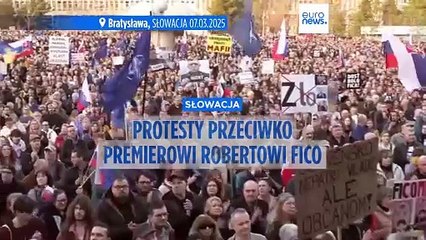 Tysiące Słowaków protestuje przeciwko premierowi Fico i jego prorosyjskiej polityce