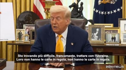 Ucraina, Trump: lavoriamo bene con Russia, pi? difficile con Kiev
