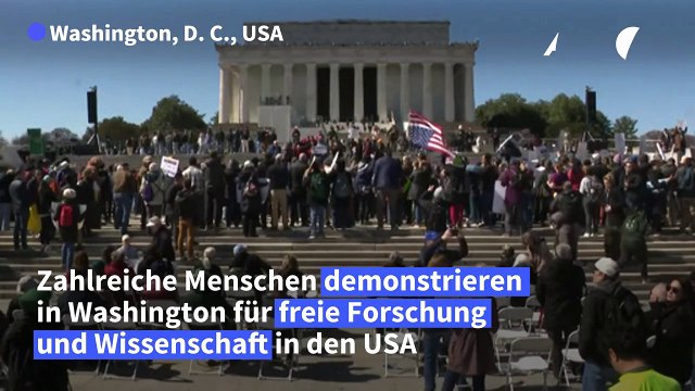 Demo für freie Wissenschaft und Forschung in den USA