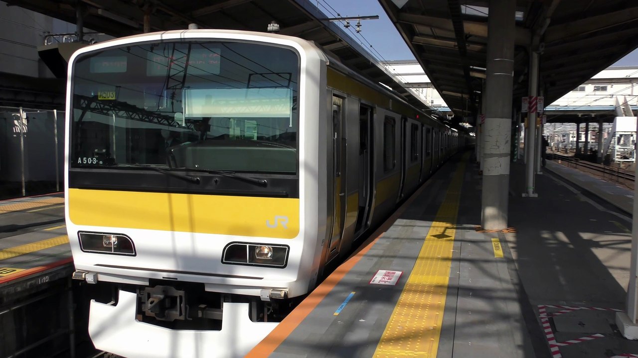 【一日一本のみ】幕張駅3番線(中線)使用の千葉行き E231系A503編成