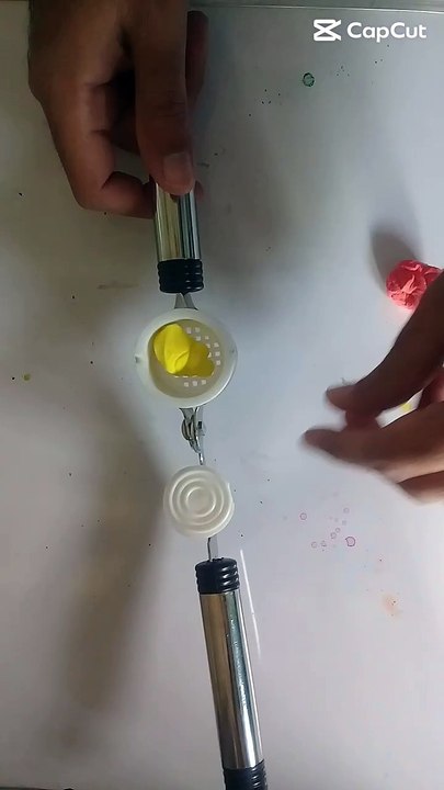 yellow and red sand fun crush #asmr #setisfying