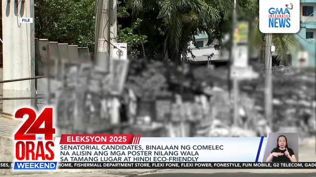 Pagpako ng campaign poster, posibleng ikabulok ng puno ayon sa isang eksperto; COMELEC: dati nang bawal kabitan ng campaign materials ang mga puno | 24 Oras Weekend