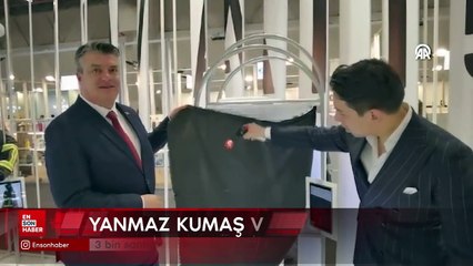 Yanmaz kumaş vitrine çıktı