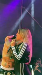 Wanda Nara y Lgante en recital de Escobar