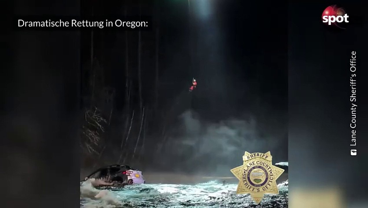 Dramatische Rettung: 71-Jährige mit Helikopter aus Fahrzeug befreit