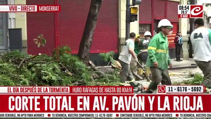 El temporal llegó a CABA y causó destrozos en algunas zonas