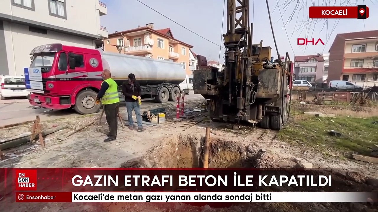 Kocaeli'de metan gazı yanan alanda sondaj bitti