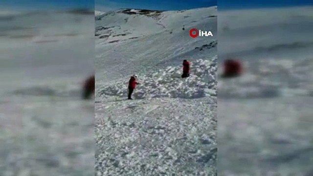 Ekipler seferber oldu! Erciyes Kayak Merkezi'nde çığ düştü